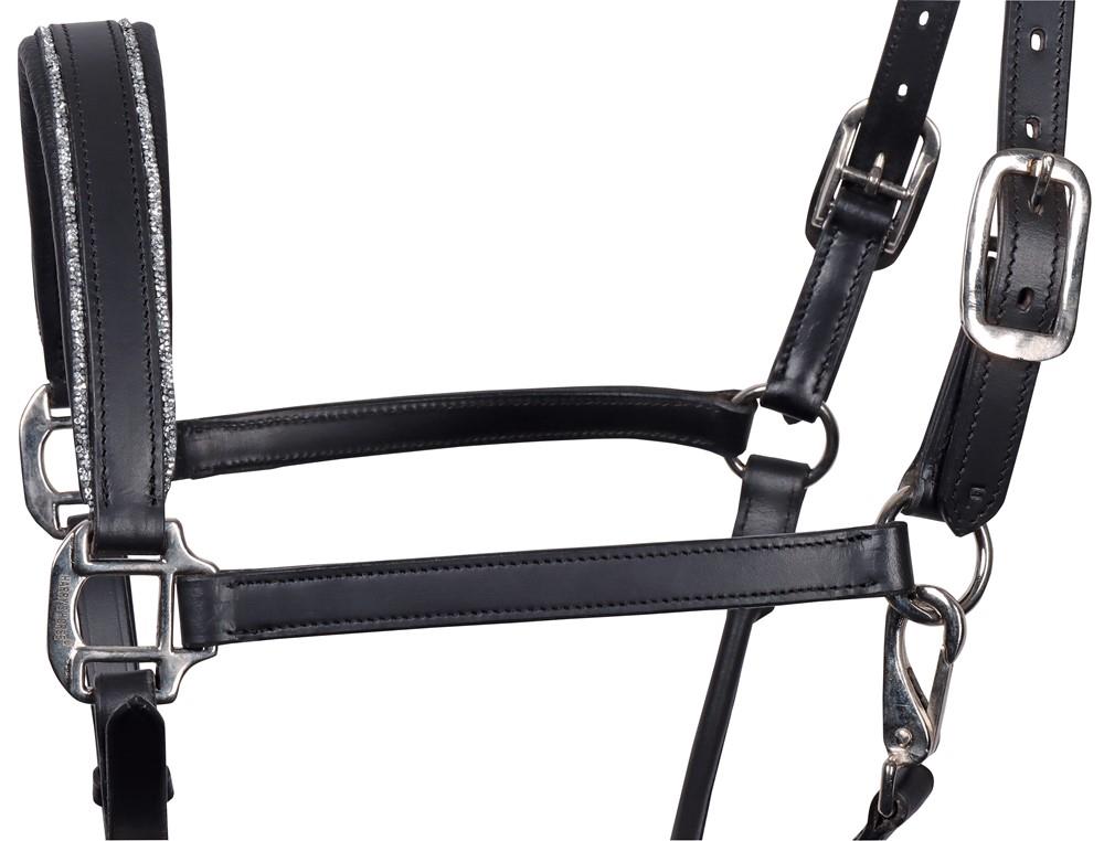 Harry's Horse Halster Leder Sparkle zwart